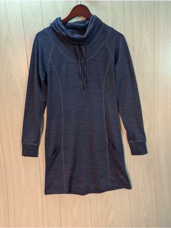 Kuhl Dresses & Skirts - Kuhl Women's Helix Dress Stretch Knit Casual Hooded Active Dress Heather Blue N
